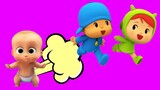 Pocoyo & Nina & Baby Boss - FART - RUN - Sound Variations in 37 Seconds - Bowling