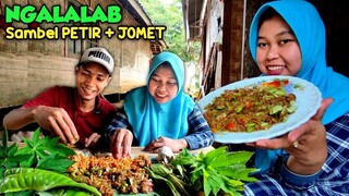 Bikin Nagih.. NGALALAB, Sambel PETIR, Daun Mareme, Daun Pepaya, Daun Mede, Masak di Desa