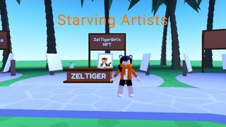 My Tiger NFT and I bought their arts on Starving Artists (Roblox)