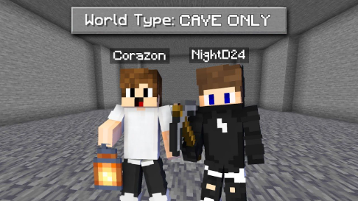 Aku dan NightD Main Minecraft Tapi Cave Only