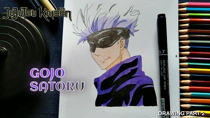 Menggambar Gojo Satoru || yoai mo😎[ PT 2 ]