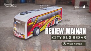 Review Mainan CITY BUS BESAR Warna Merah Putih 🔥