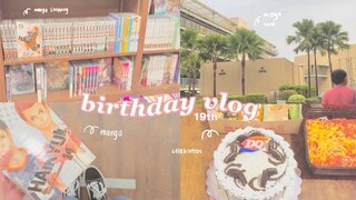 birthday vlog || manga shopping, manga haul, manga unboxing 🍰