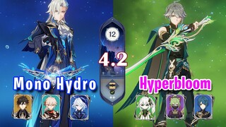 C0  Neuvillette MonoHydro & C1 Alhaitham Hyperbloom | 4.2 Spiral Abyss Floor 12 | Genshin Impact