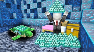 NẾU SLENDERMAN CÓ RÙA THẦN LÀ THÚ NUÔI ĐẬP VỠ BEDROCK TRONG MINECRAFT | Thử Thách SlenderMan