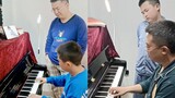 A man practiced piano with his son for 6 years, but he passed level 10 and his son was stunned when 