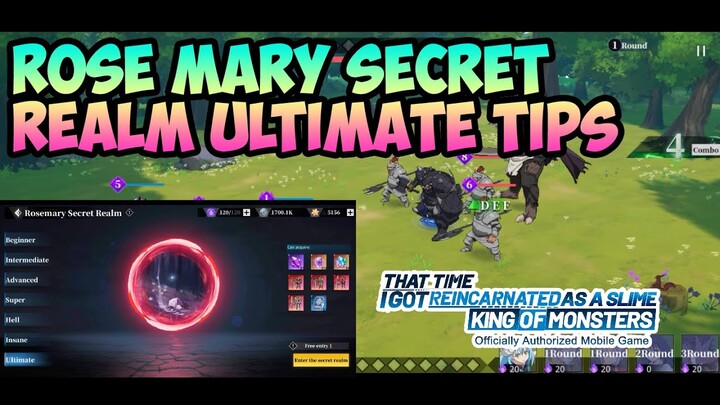 tensura king of monster tips and guide rosemary secret realm ultimate lvl