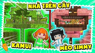 💚NOOB KAMUI VÀ MÈO SIMMY XÂY NHÀ MỘT MÀU TRÊN CÂY💚 SIÊU CUTE TRONG LÀNG HERO TEAM MINI WORLD