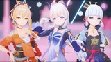 【4K / Genshin Impact MMD】 Ayaka Yoimiya Kokomi /  Everyday (AWA Dance)