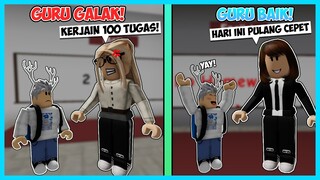 GURU GALAK VS GURU BAIK Di Sekolah Brookhaven Roblox (Roleplay)