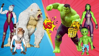 FAMILY HULK THANOS INFINITY GAUNTLET VS FAMILY WHITE KING KONG GEORGE (She-Hulk Episode 3)