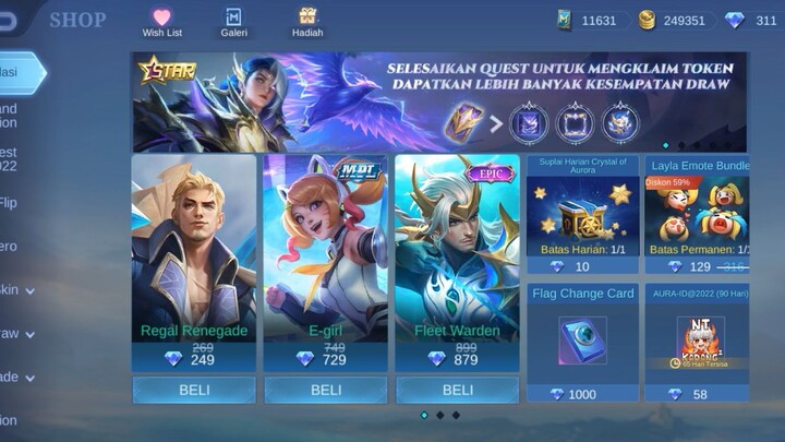 skin Collector Cecilion, Draw Terakhir