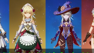[Trò chơi][Genshin]Lumine trông siêu dễ thương trong trang phục khác