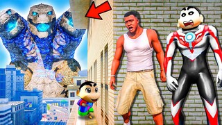 Franklin and Shinchan & Pinchan play HIDE AND KILL with Squid Game Doll In GTA 5