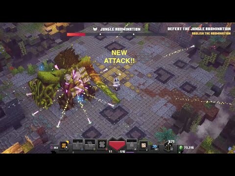 Minecraft Dungeons Luminous night Updated Jungle Abomination (It Has A New Attack!!)