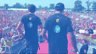 Charles Leclerc and Carlos Sainz in Monza