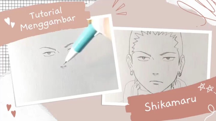 Tutorial Menggambar Shikamaru Nara