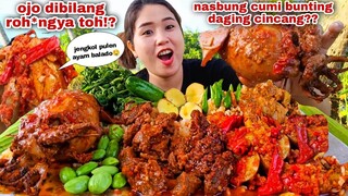 PORSI NGULI⁉️ GULAI CUMI DAGING CINCANG NASI BUNGKUS LALAPAN JENGKOL PETE CABE RAWIT MENTAH