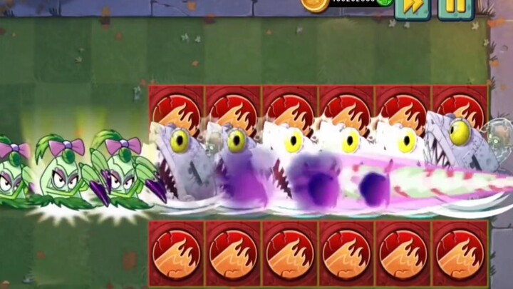 Three ultimate moves of various M200-level plants VS Beach Zombie King