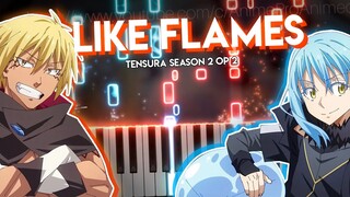 Like Flames - That Time I Got Reincarnated as a Slime Season 2 Part 2 OP | MindaRyn (piano)