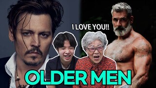 Korean Grandma & Teen React To Most Handsome Older Men!!