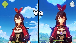 Genshin Impact - Android Vs iOS (Max Graphics/60FPS) I Comparison