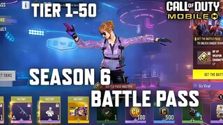 *NEW* Season 6 Battle Pass Tier 1-50 in COD Mobile! All BP Rewards! Season 6 COD Mobile Leaks