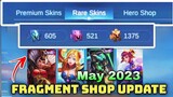 FRAGMENT SHOP NEW UPDATE!🌸MAY 2023 - WHICH SKINS & WHICH HEROES?🤔