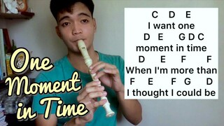 One Moment In Time (Whitney Houston) | Recorder Flute Cover with Letter Notes / Flute Chords