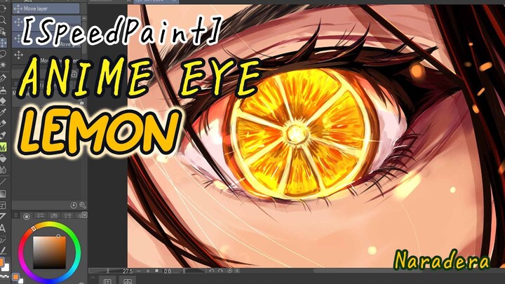 [timelapse] Drawing: Anime Lemon Eye [Naradera]
