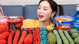 [Mukbang ASMR] HomeMade 💙 Blue Takis Cheese Stick & Red Hot Cheetos Corndog