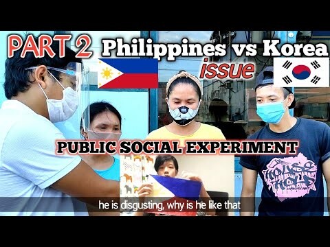 PHILIPPINES🇵🇭 VS KOREA🇰🇷 ISSUE we did a public social Experiment PART 2 | Amazing result