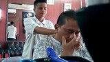 barber shop face massage, Indonesia