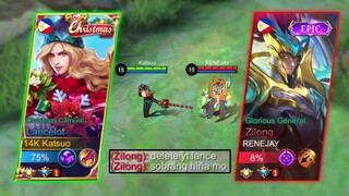 PRO TRASHTALKER ZILONG VS TOP GLOBAL LANCELOT! ( WHO WILL WIN? )