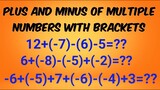 Plus and Minus of multiple numbers with brackets