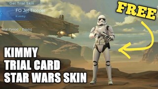 FREE TRIAL CARD STAR WARS KIMMY SKIN? HOW? Kimmy - Jet Trooper Savage Gameplay || Mobile Legends