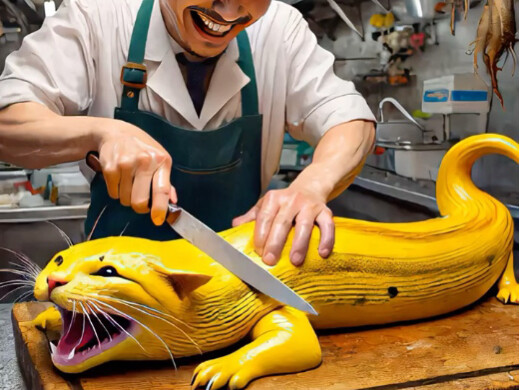 Stop cooking the yellow eel cat, someone come and help it🥺