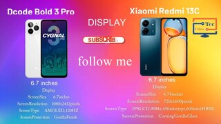 New Mobile Decode bold3pro vs xiaomi redmi 13c