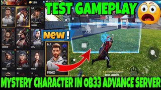 New Mystery Character | Skill Test | Ob33 Advance Server | Free Fire | Free Fire Max