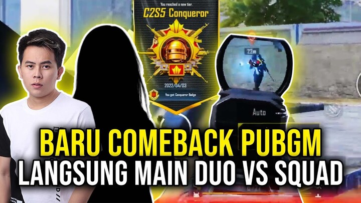 DUO VS SQUAD SAMA CEWEK CONQUEROR ?! BARU COMEBACK PUBGM LANGSUNG MAIN DI RANK GAIB !! - PUBG MOBILE