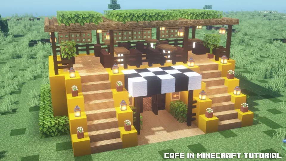 Minecraft Cafe Build Tutorial Bilibili