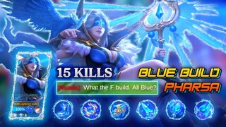 PHARSA BLUE BUILD & SKIN 🥶 1 Hit Enemies 15 Kills (Cry Natalia) TOP GLOBAL PHARSA GAMEPLAY | LiCRAE