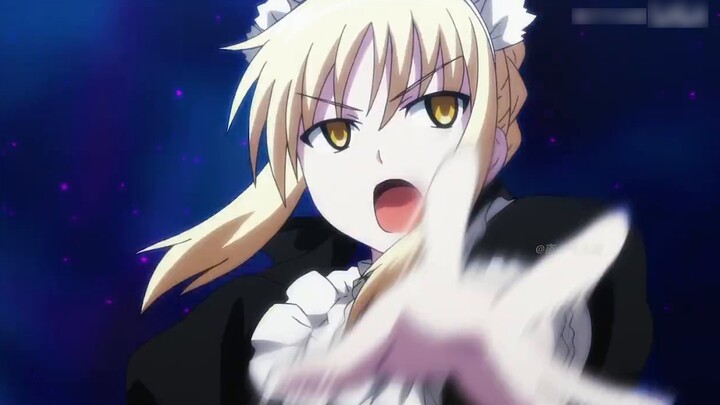"Faced with Saber's maid outfit, Gilgamesh fell in love with her immediately"