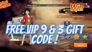 GAME ONEPIECE BARU FREE VIP 9 ♦️500K DIAMOND ♦️3 GIFT CODE - PIRATE ARENA