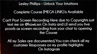 Lesley Phillips Course Unlock Your Intuitions Download