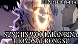 Sung Jin woo kontra kina Thomas at Dong-Su!! Solo Leveling Tagalog 144-147