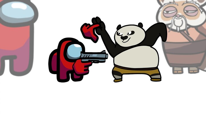 Mini Crewmate Kills Kung Fu Panda Characters | Among Us
