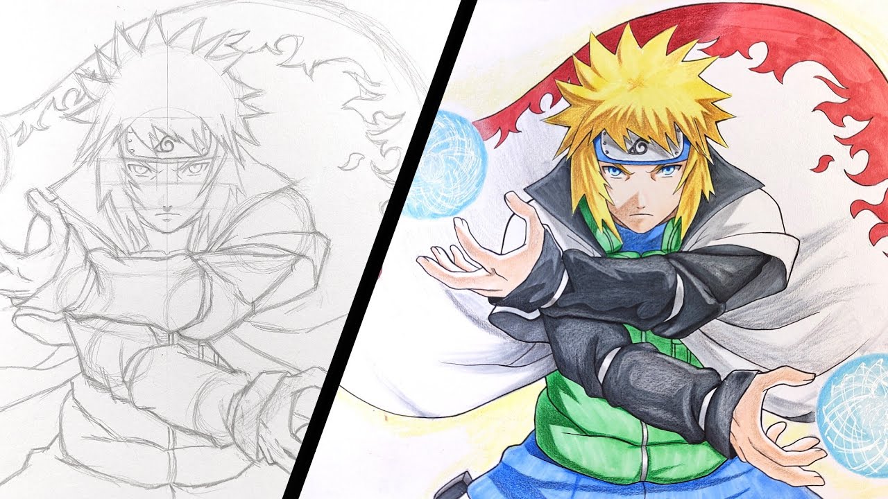 HOW TO DRAW MINATO EASY STEP BY STEP 