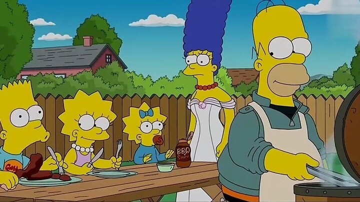 Holmer bought a meteorite oven, and the whole town came to eat for free! #Funny#TheSimpsons