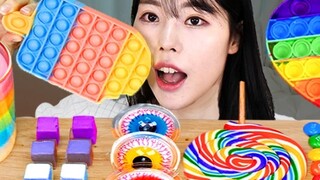 【SULGI】Colorful desserts are here again～｜Rainbow cake｜Various soft candies & jellies